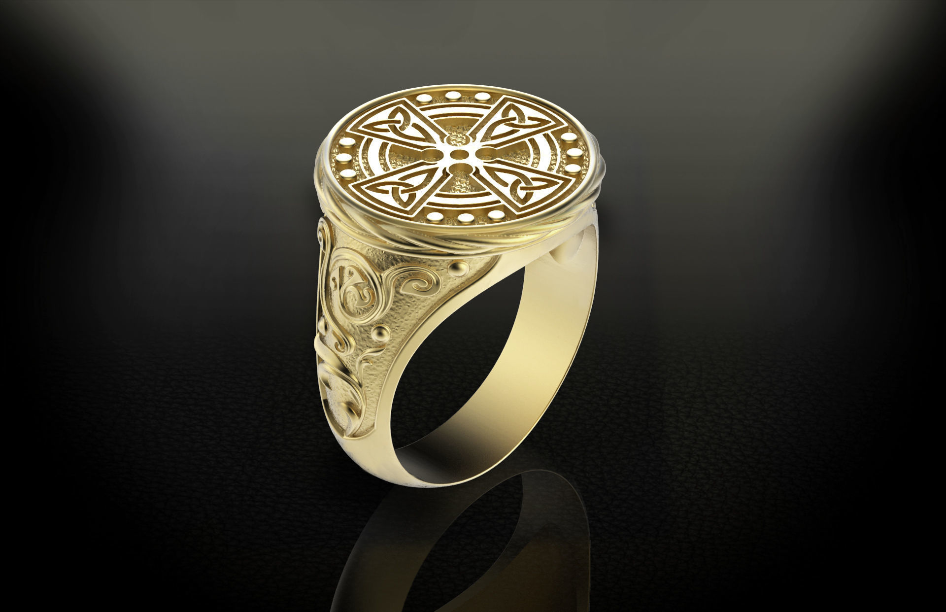 Men Celtic Ring 2 - 3D print model 3D print model_1