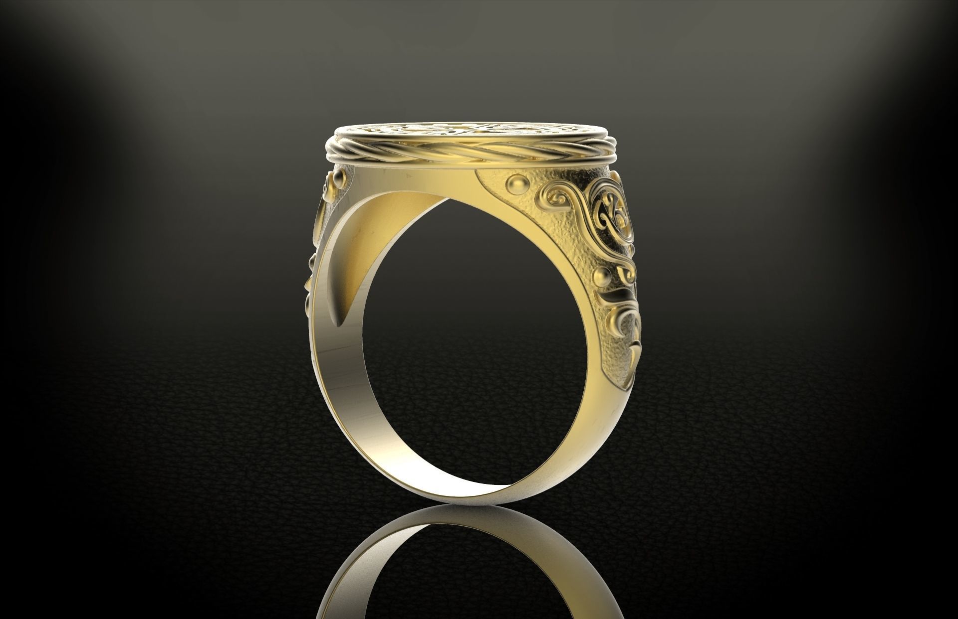 Men Celtic Ring 2 - 3D print model 3D print model_11