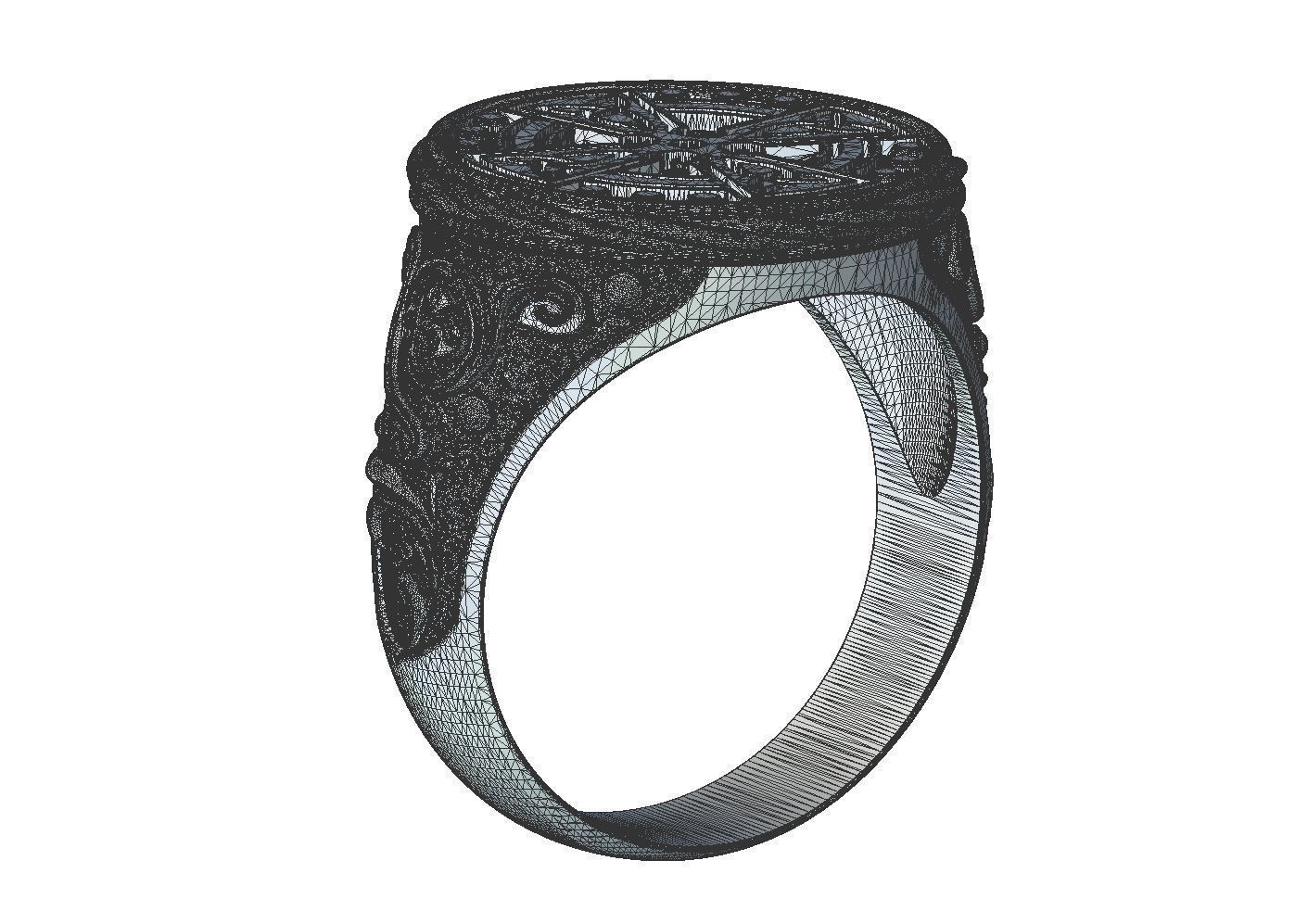 Men Celtic Ring 2 - 3D print model 3D print model_14