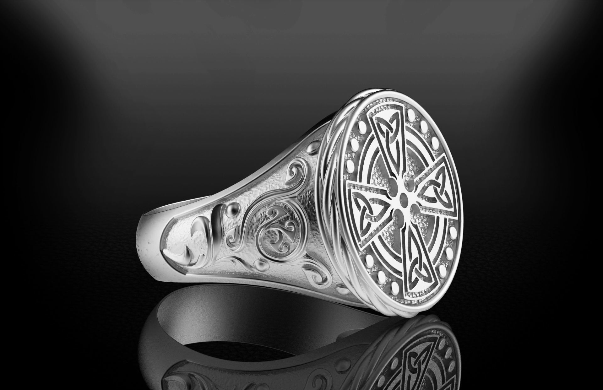 Men Celtic Ring 2 - 3D print model 3D print model_6
