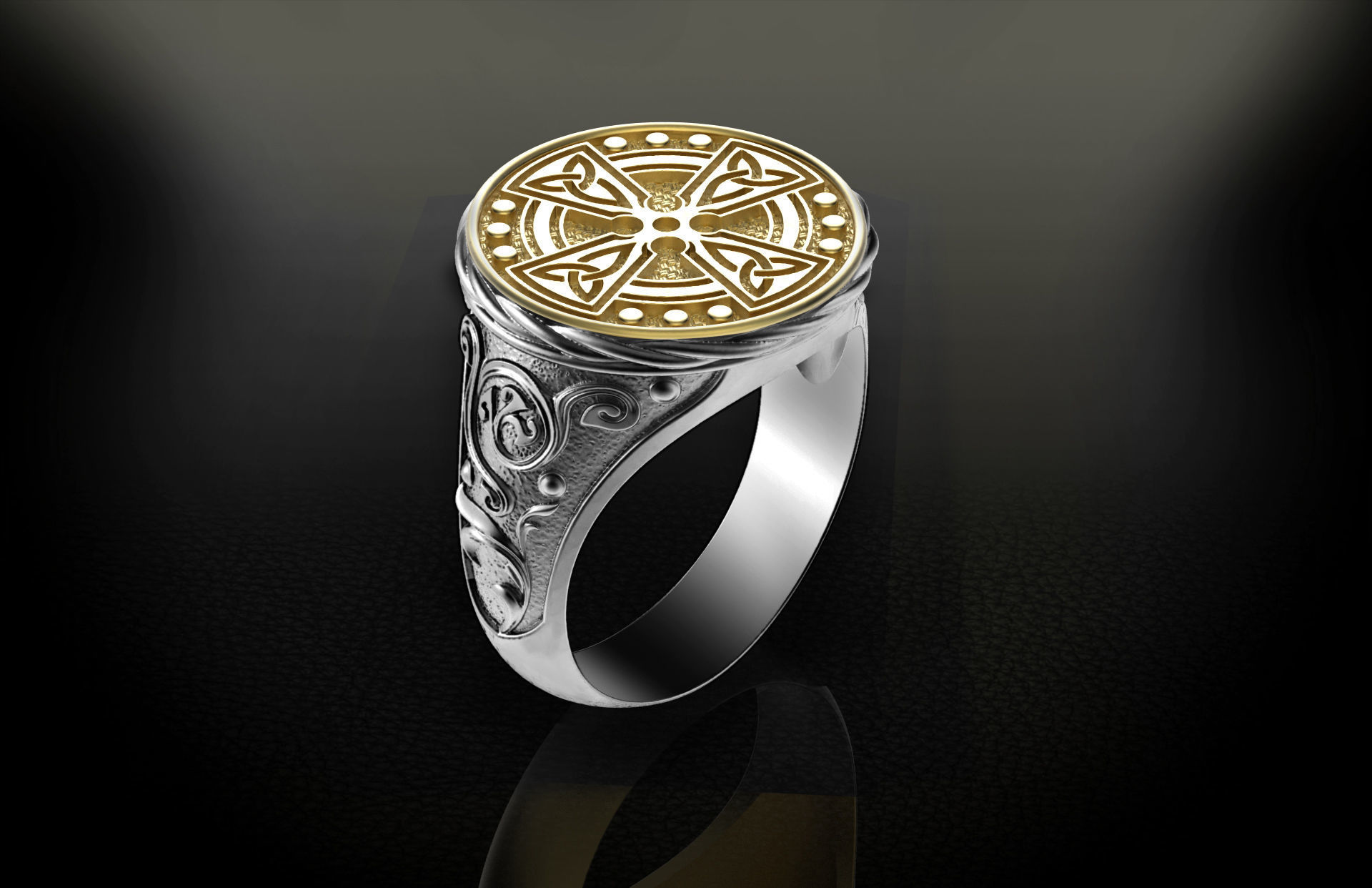 Men Celtic Ring 2 - 3D print model 3D print model_2