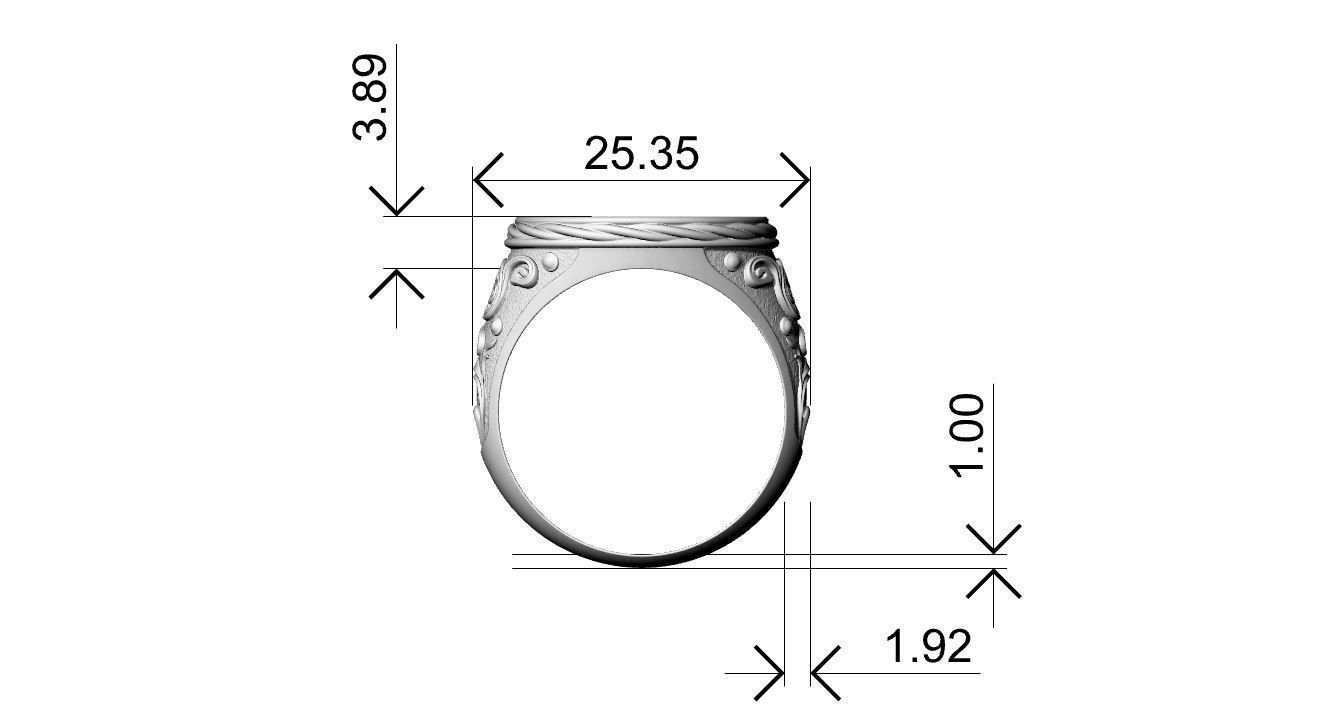 Men Celtic Ring 2 - 3D print model 3D print model_16