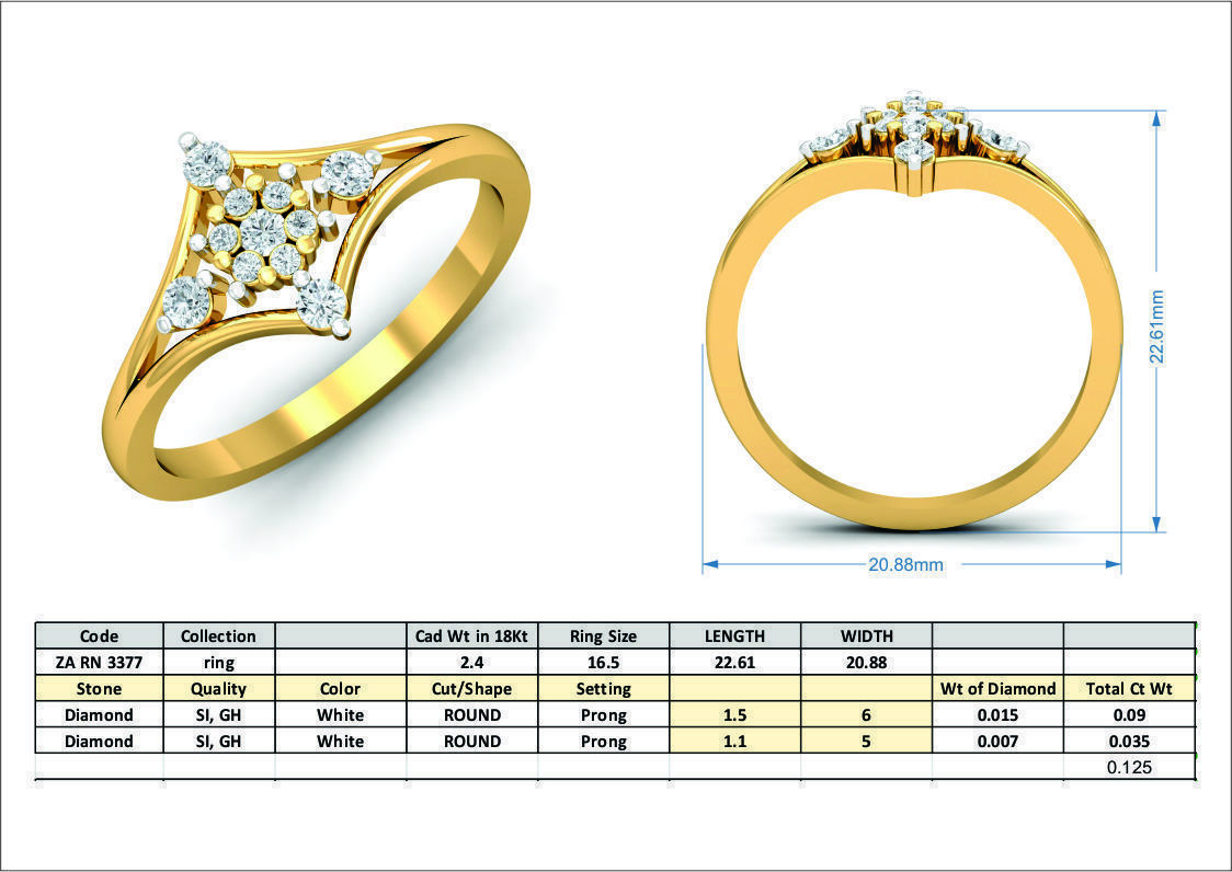 Women light weight ring 3dm stl render detail  3D print model_3