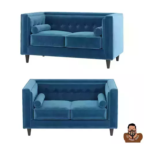 Taylor velvet loveseat 3D model