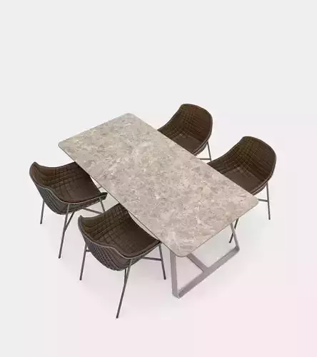 Dining set with table and chair 