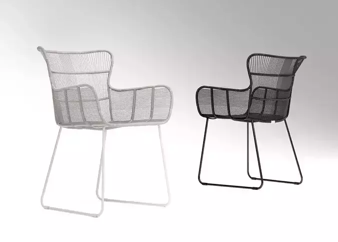 Coco Republic Amalfi outdoor dining  chair 3D model