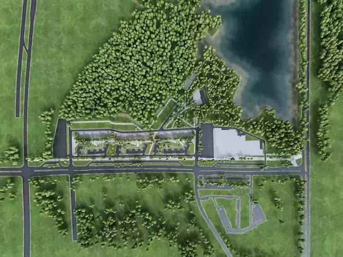Urban Area 09  Low-poly 3D model