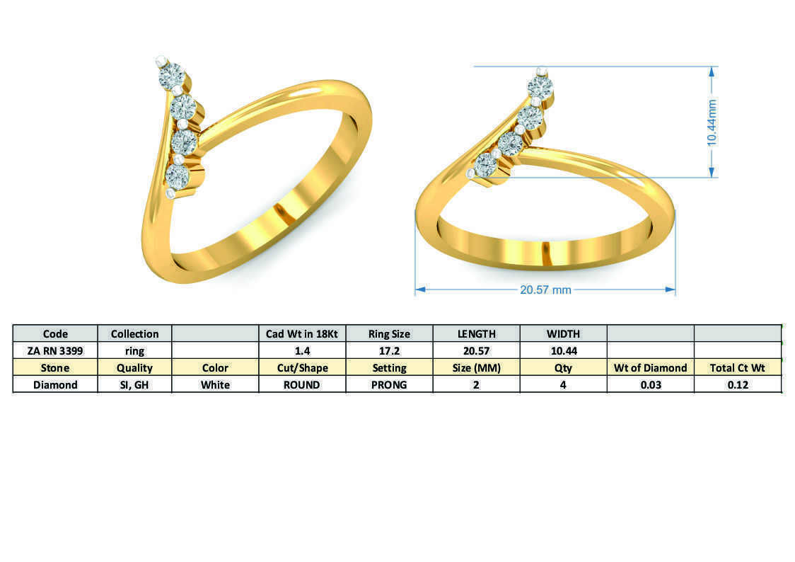 Women light weight ring 3dm stl render detail 3D print model_3