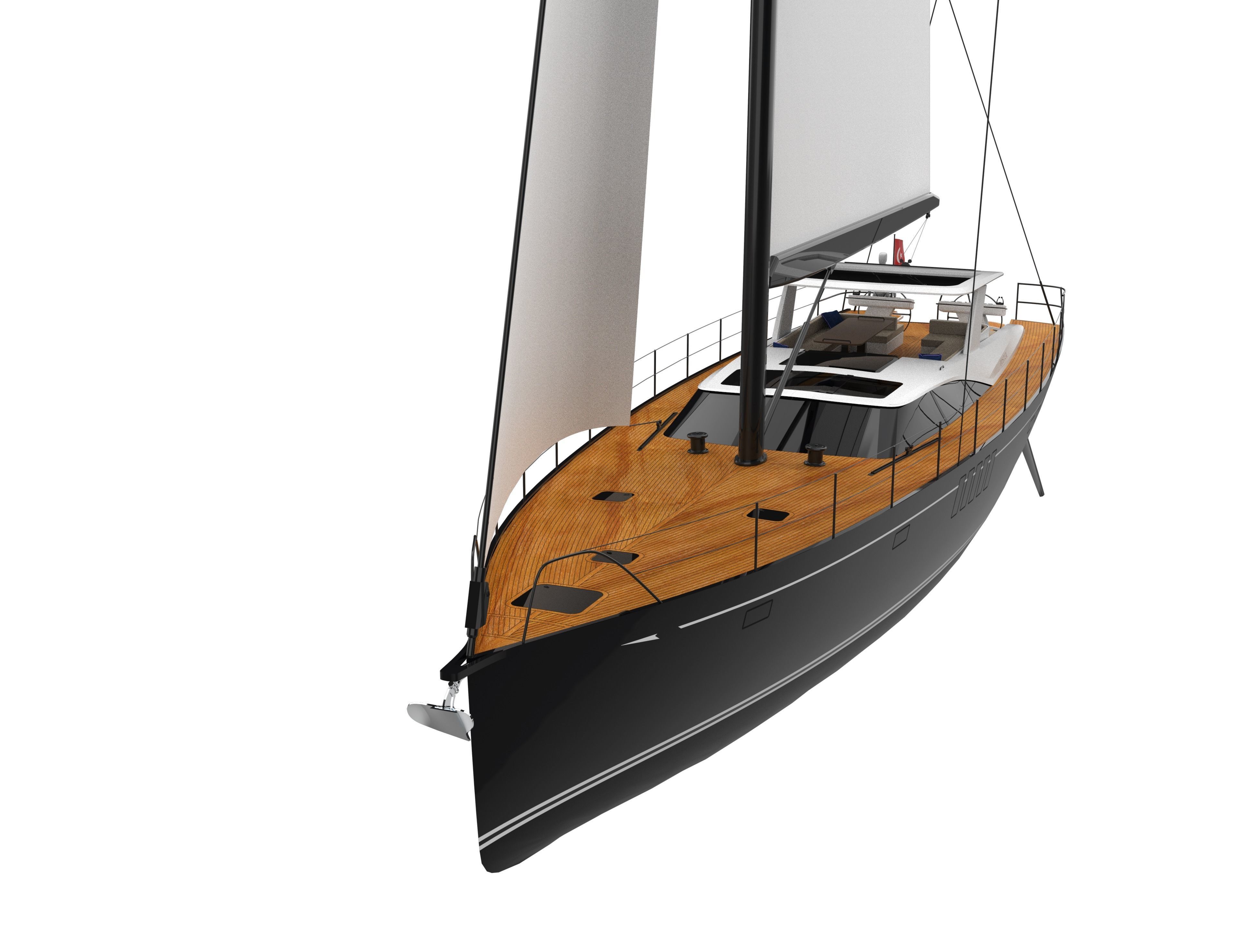 78 feet Oyster Sailing Yacht  3D print model_3