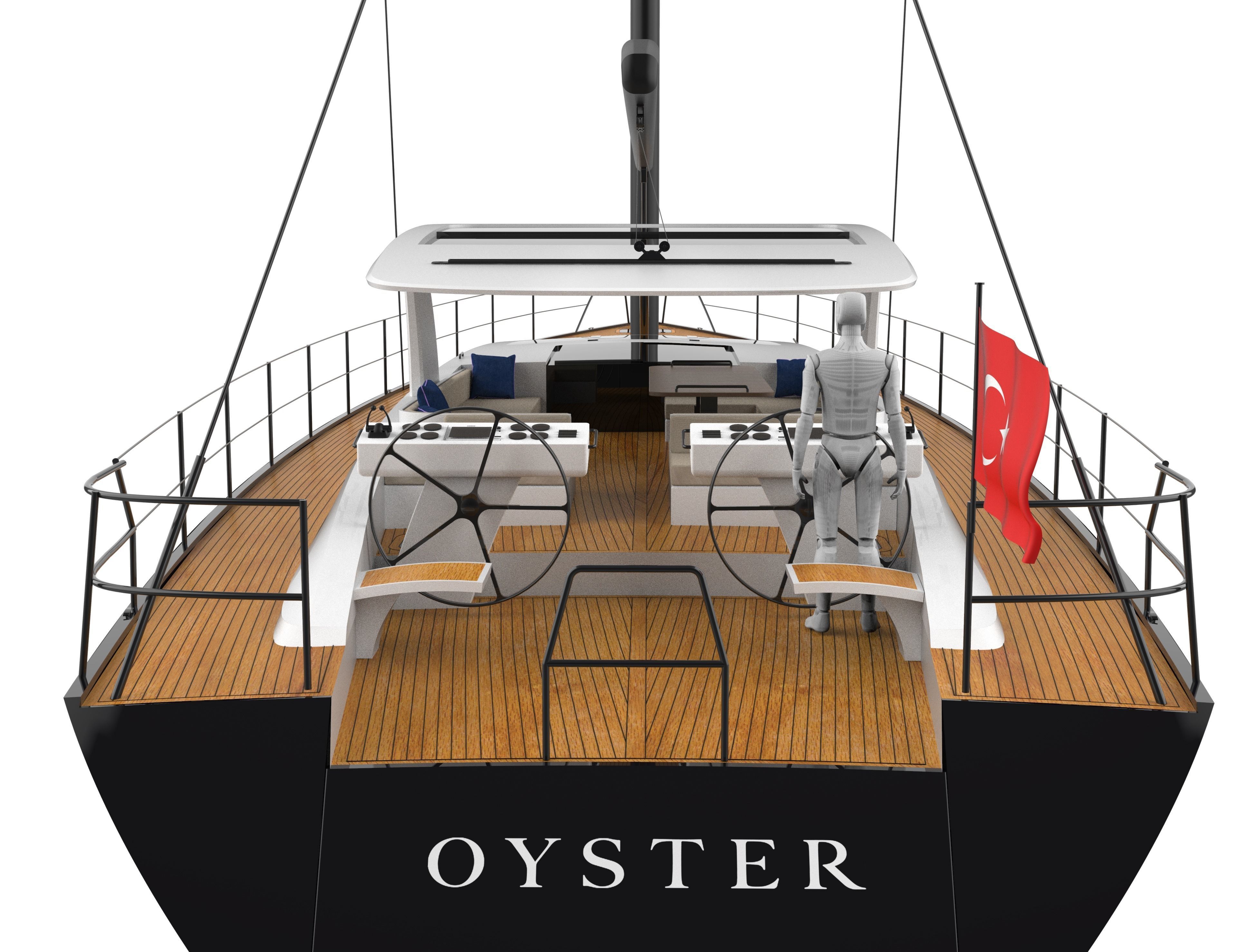 78 feet Oyster Sailing Yacht  3D print model_1