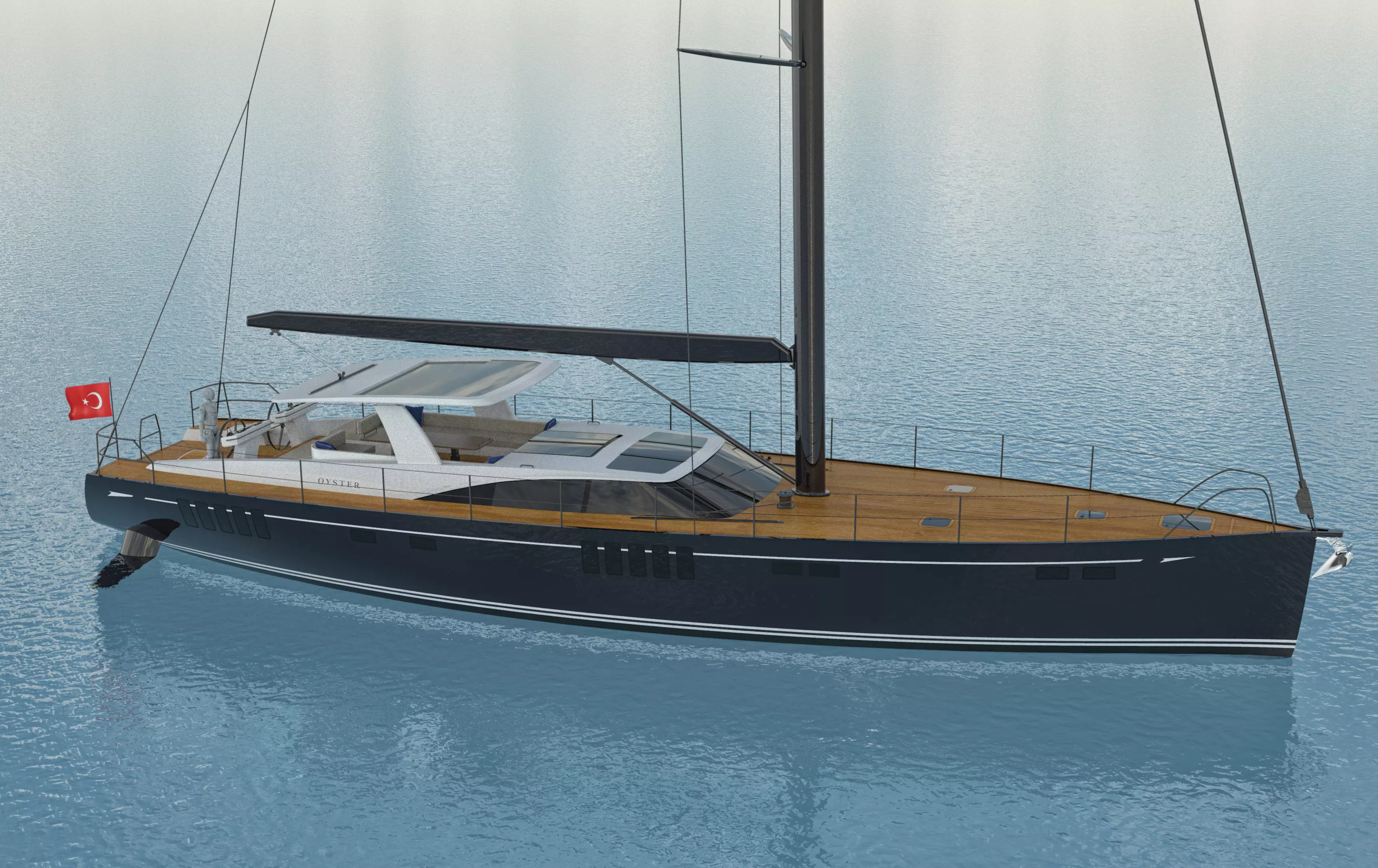 78 feet Oyster Sailing Yacht  3D print model_0