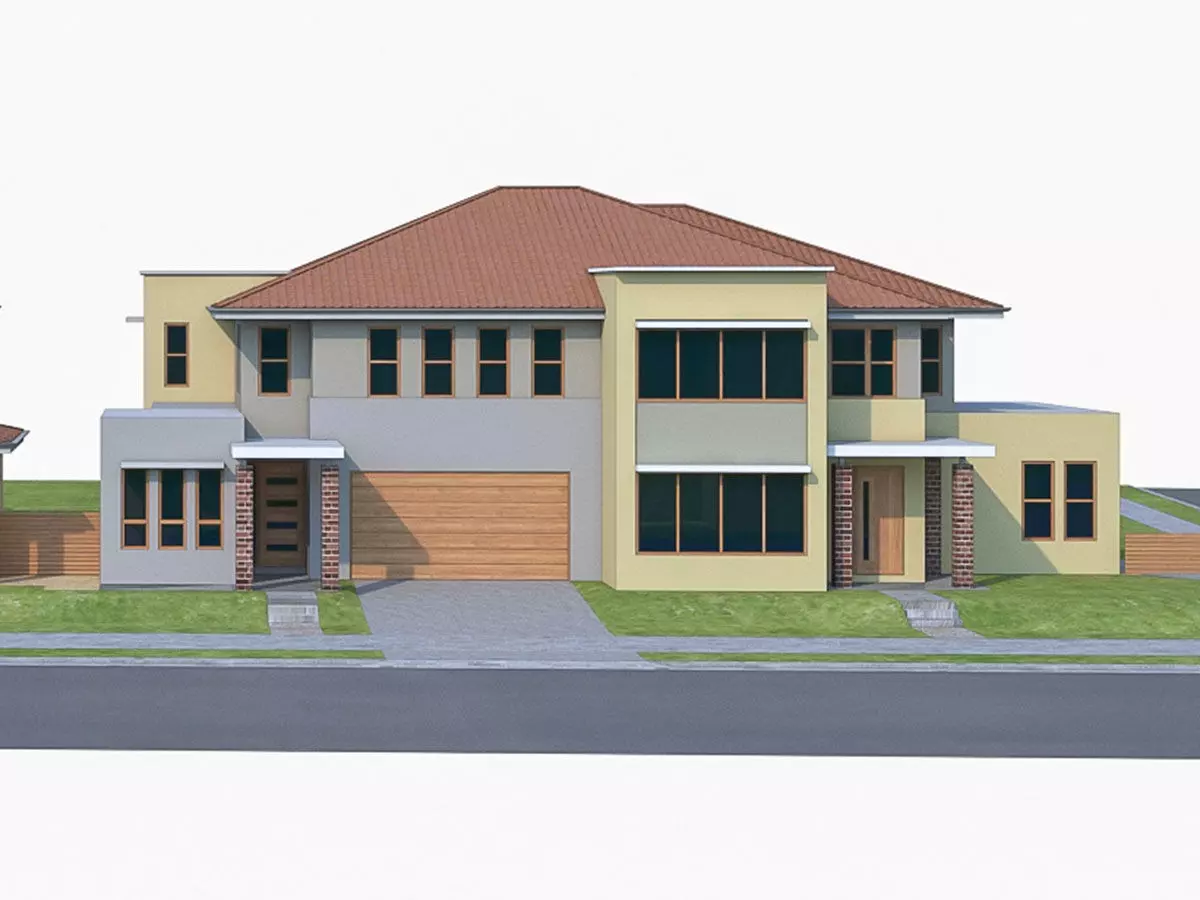 Townhouse 09 Low-poly 3D model