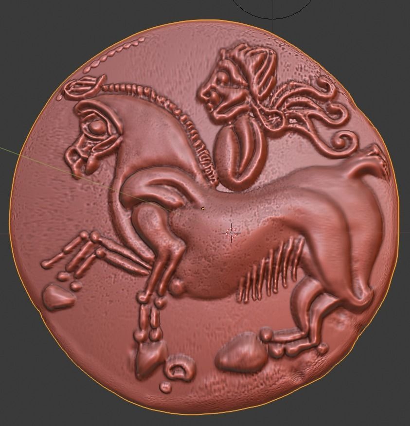 Celtic coin 2 3D print model_8