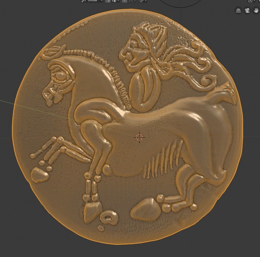Celtic coin 2 3D print model_5