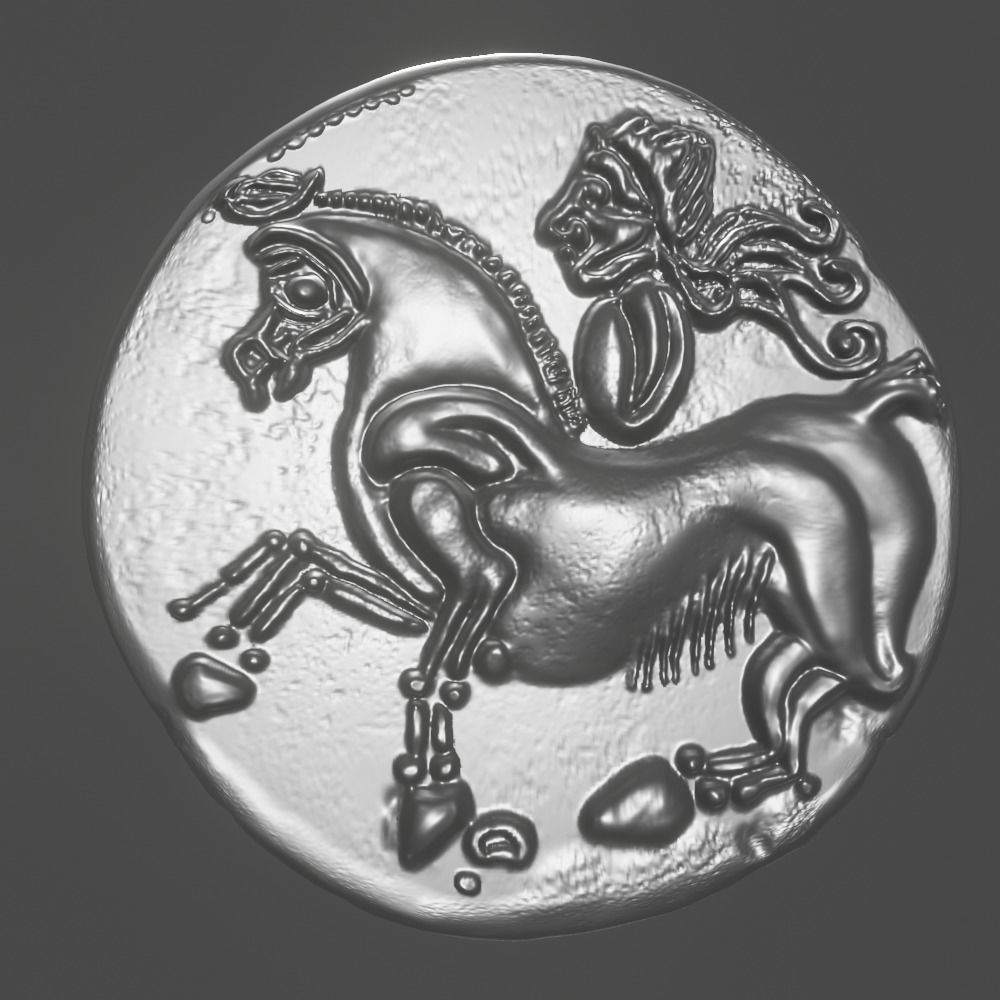 Celtic coin 2 3D print model_1