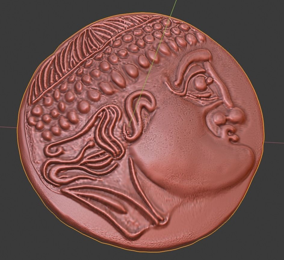 Celtic coin 2 3D print model_7