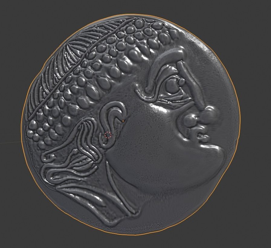 Celtic coin 2 3D print model_3