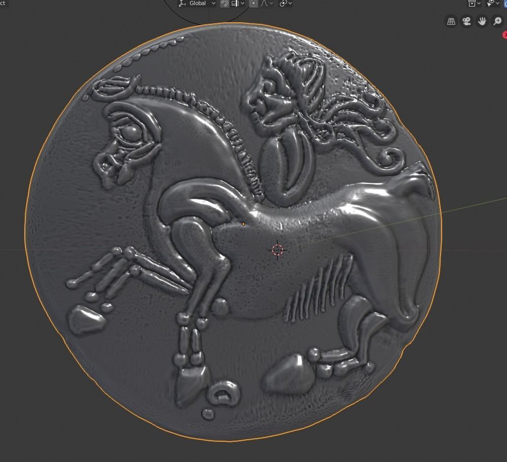 Celtic coin 2 3D print model_4