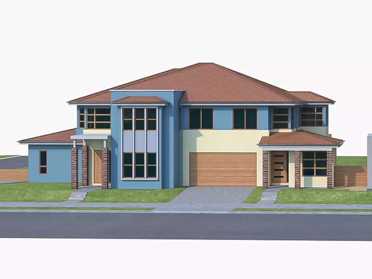 Townhouse 08 Low-poly 3D model
