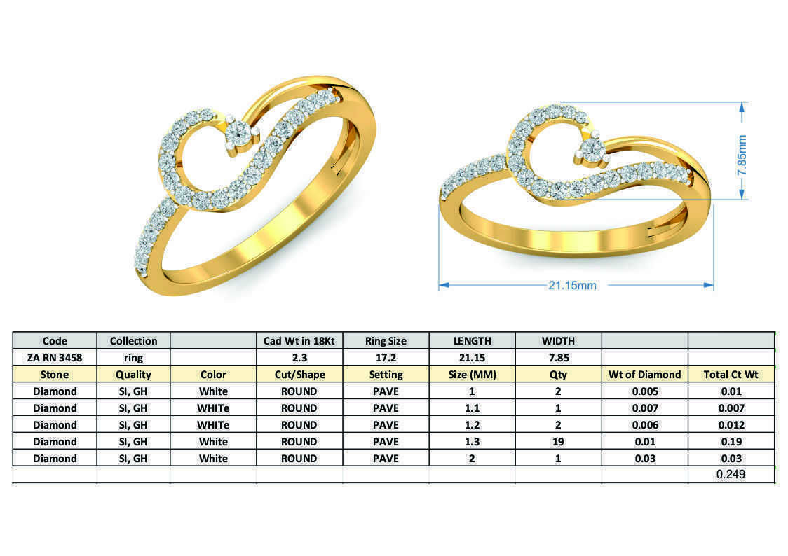 Women light weight ring 3dm stl render detail  3D print model_3