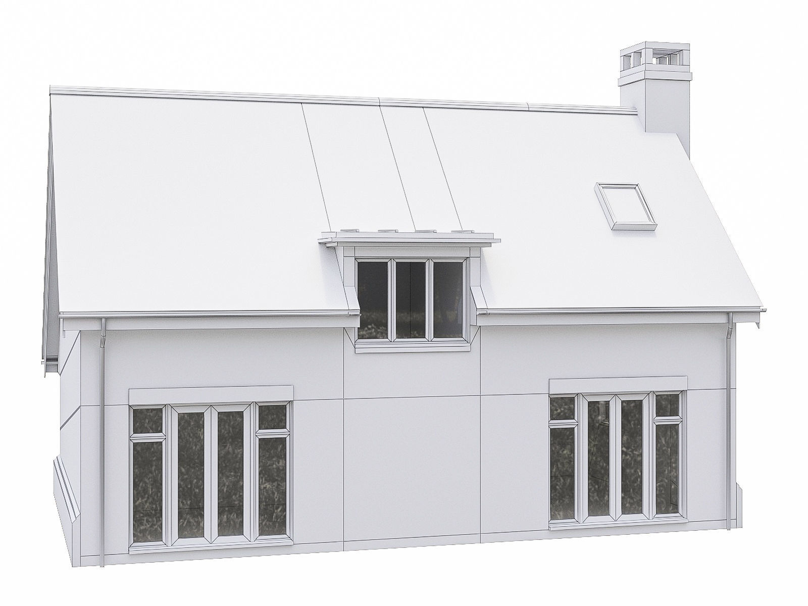 Neighborhood Houses P32 Low-poly 3D model_5