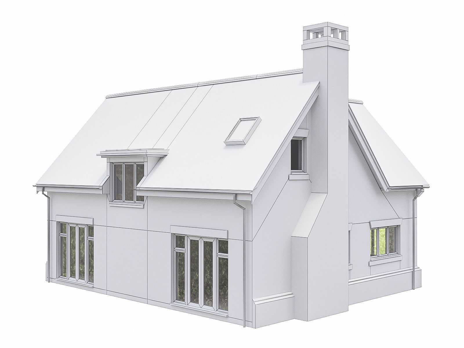 Neighborhood Houses P32 Low-poly 3D model_4