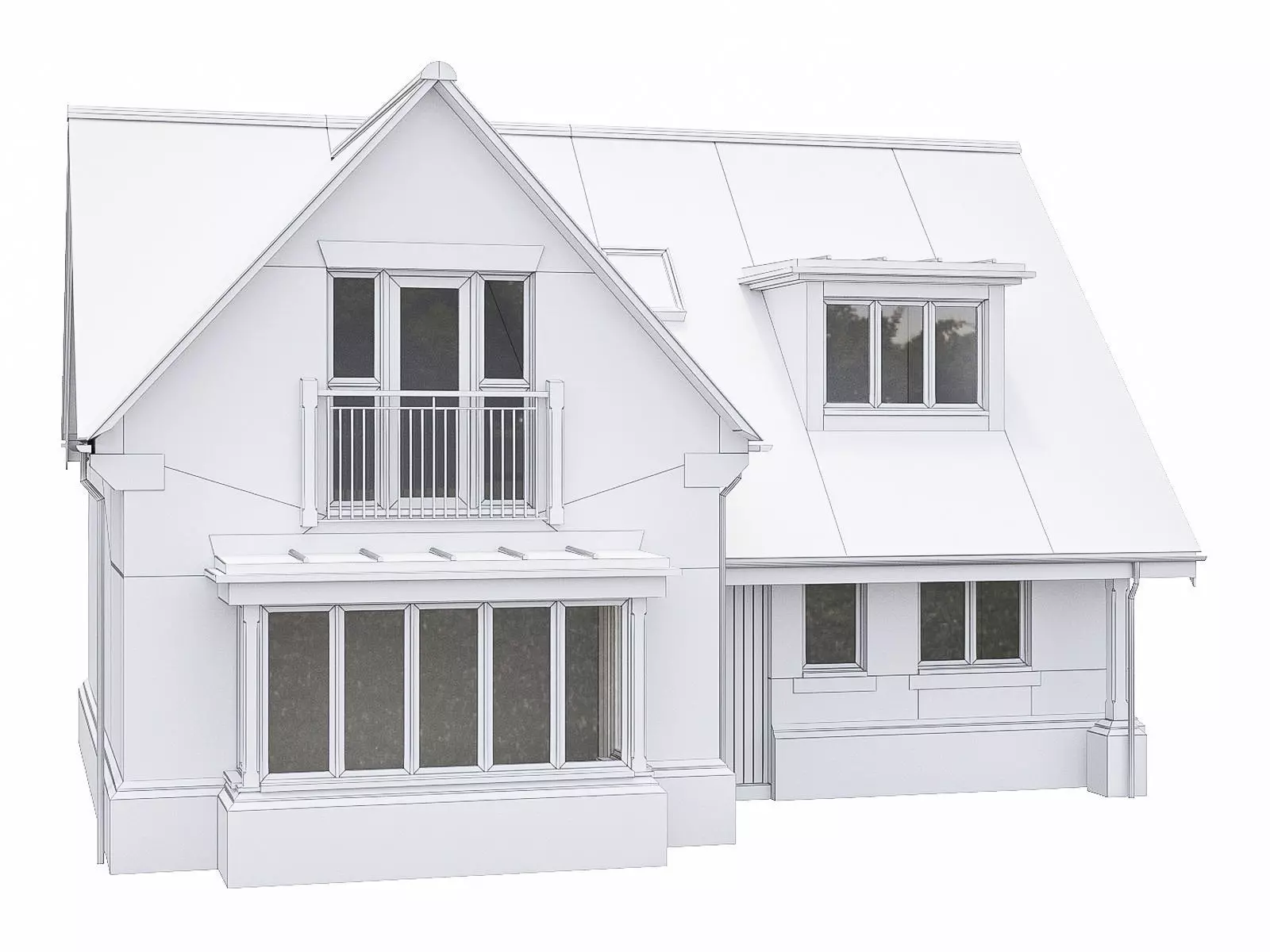 Neighborhood Houses P31 Low-poly 3D model_0