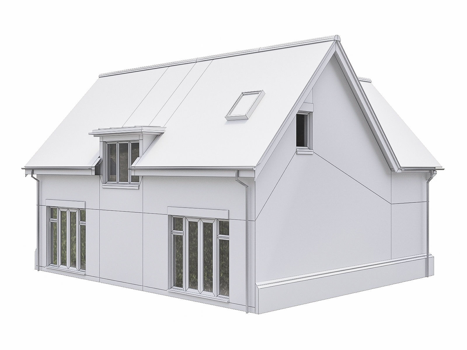 Neighborhood Houses P31 Low-poly 3D model_5