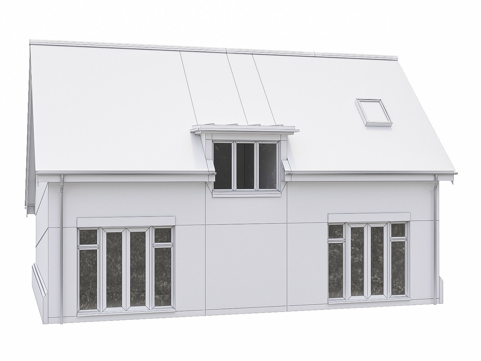 Neighborhood Houses P31 Low-poly 3D model_1