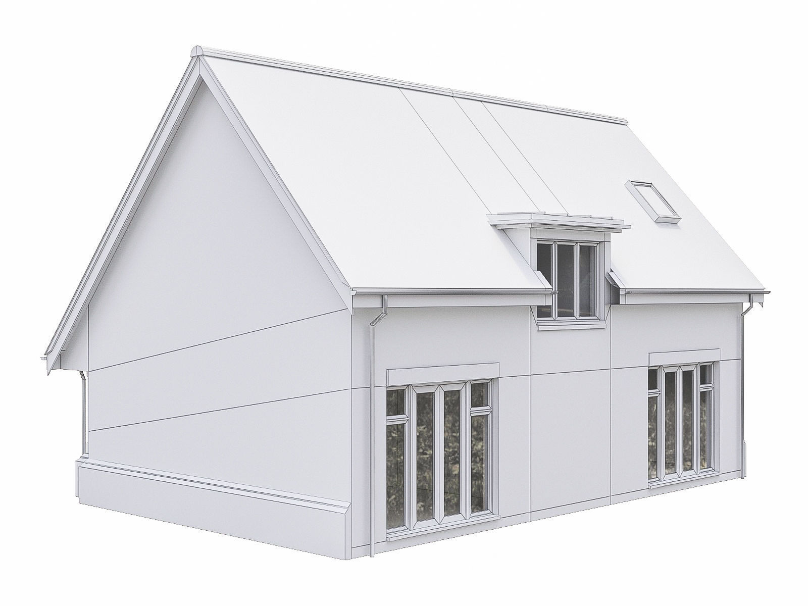 Neighborhood Houses P31 Low-poly 3D model_4