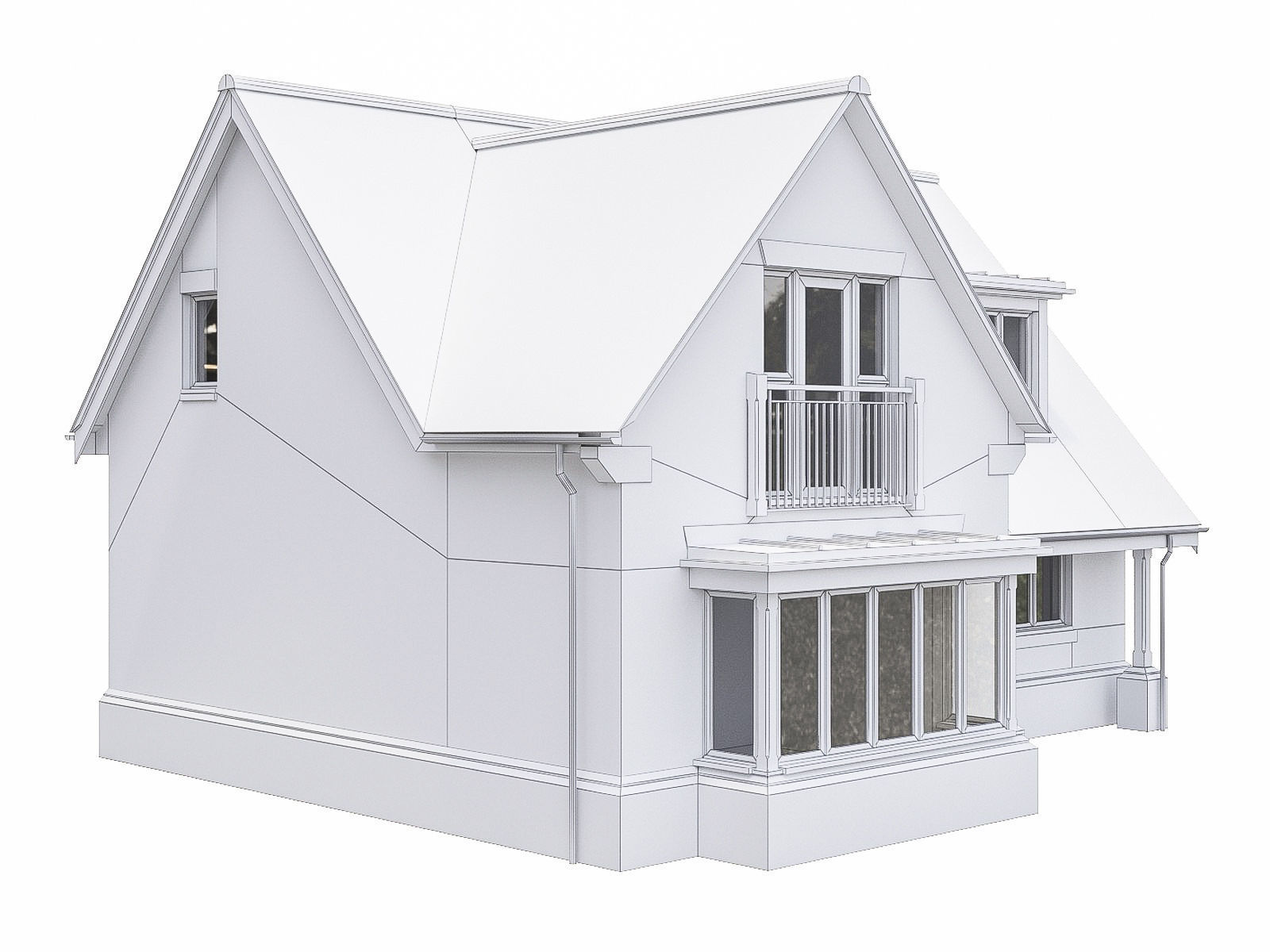 Neighborhood Houses P31 Low-poly 3D model_2