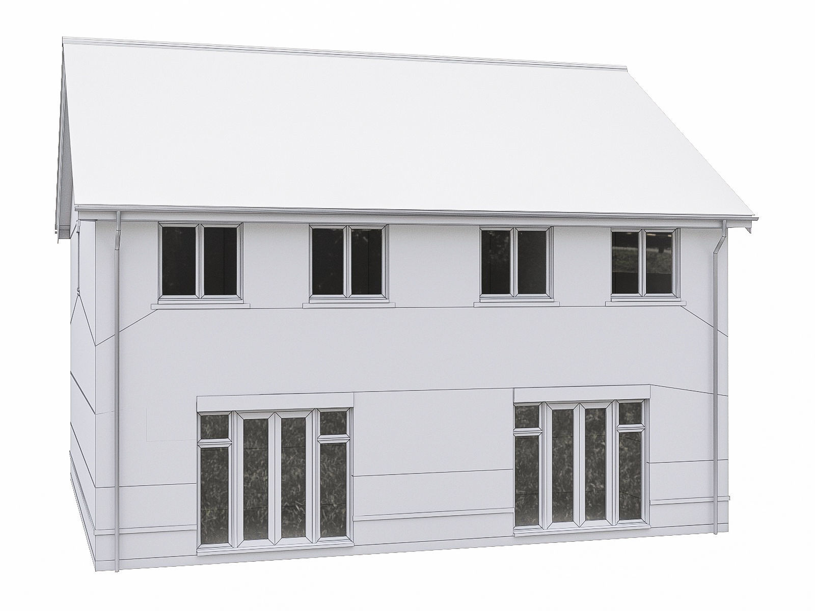 Neighborhood Houses P28 Low-poly 3D model_5