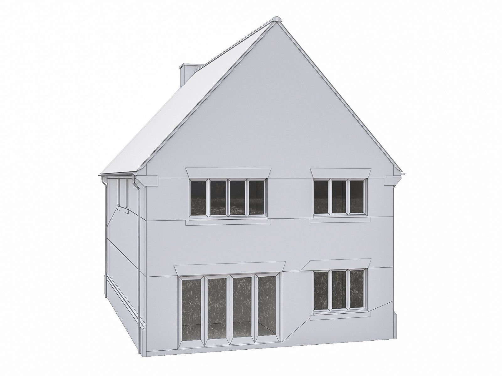 Neighborhood Houses P26 Low-poly 3D model_5