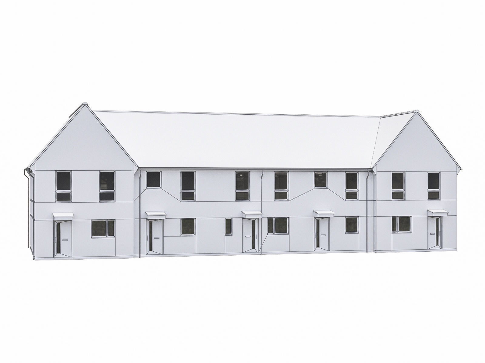 Neighborhood Houses P24 Low-poly 3D model_1