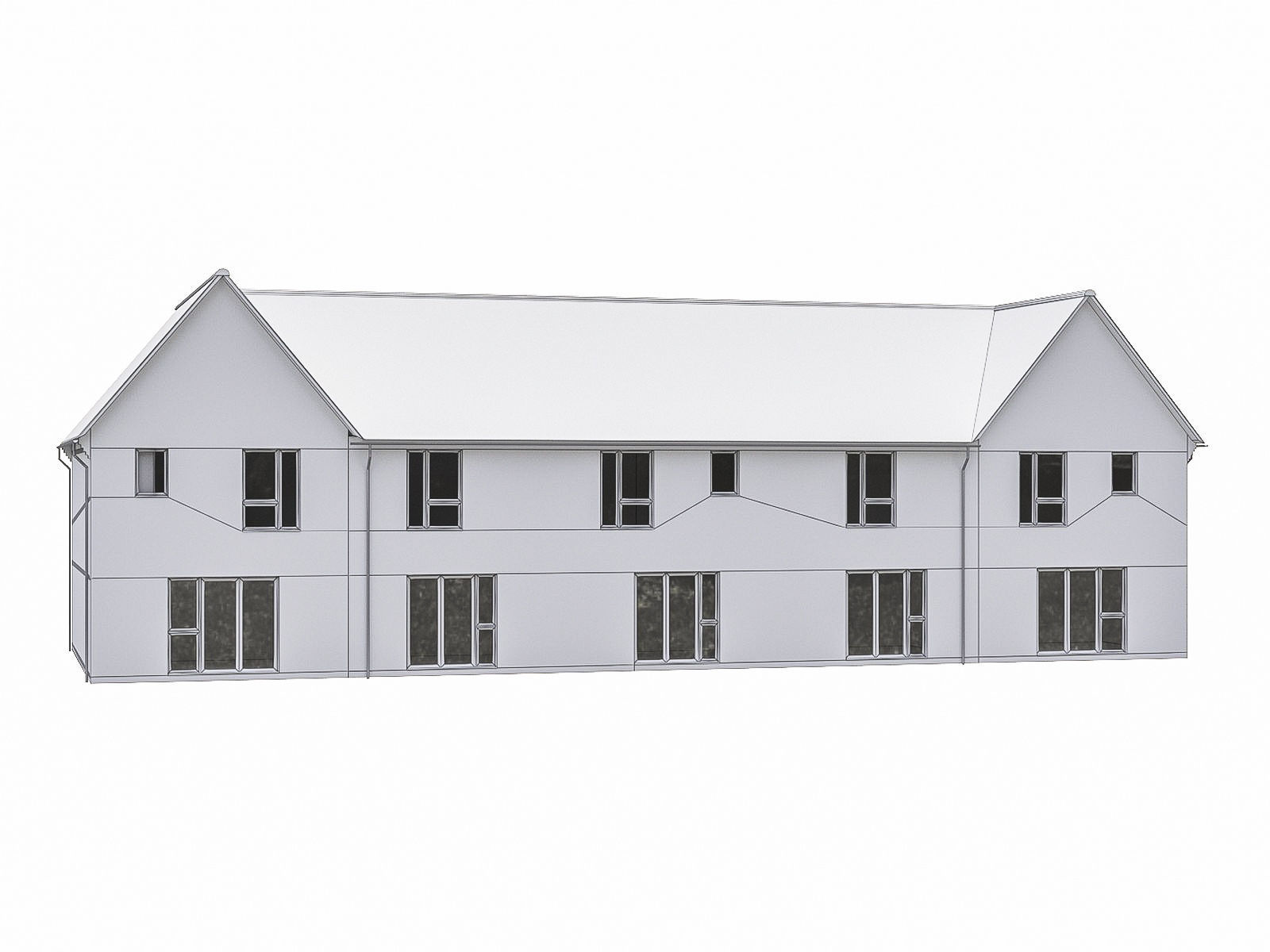 Neighborhood Houses P24 Low-poly 3D model_5