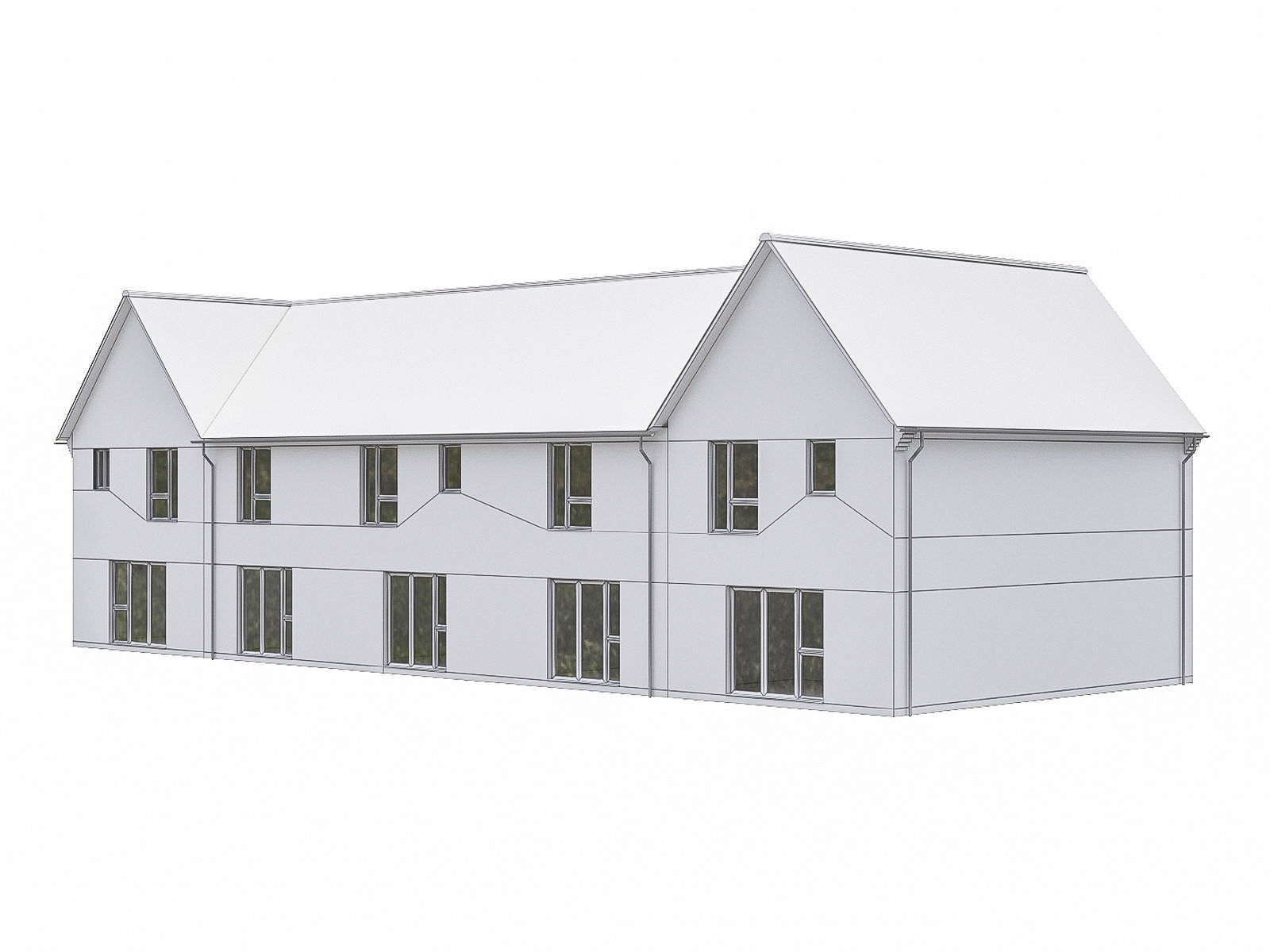 Neighborhood Houses P24 Low-poly 3D model_4