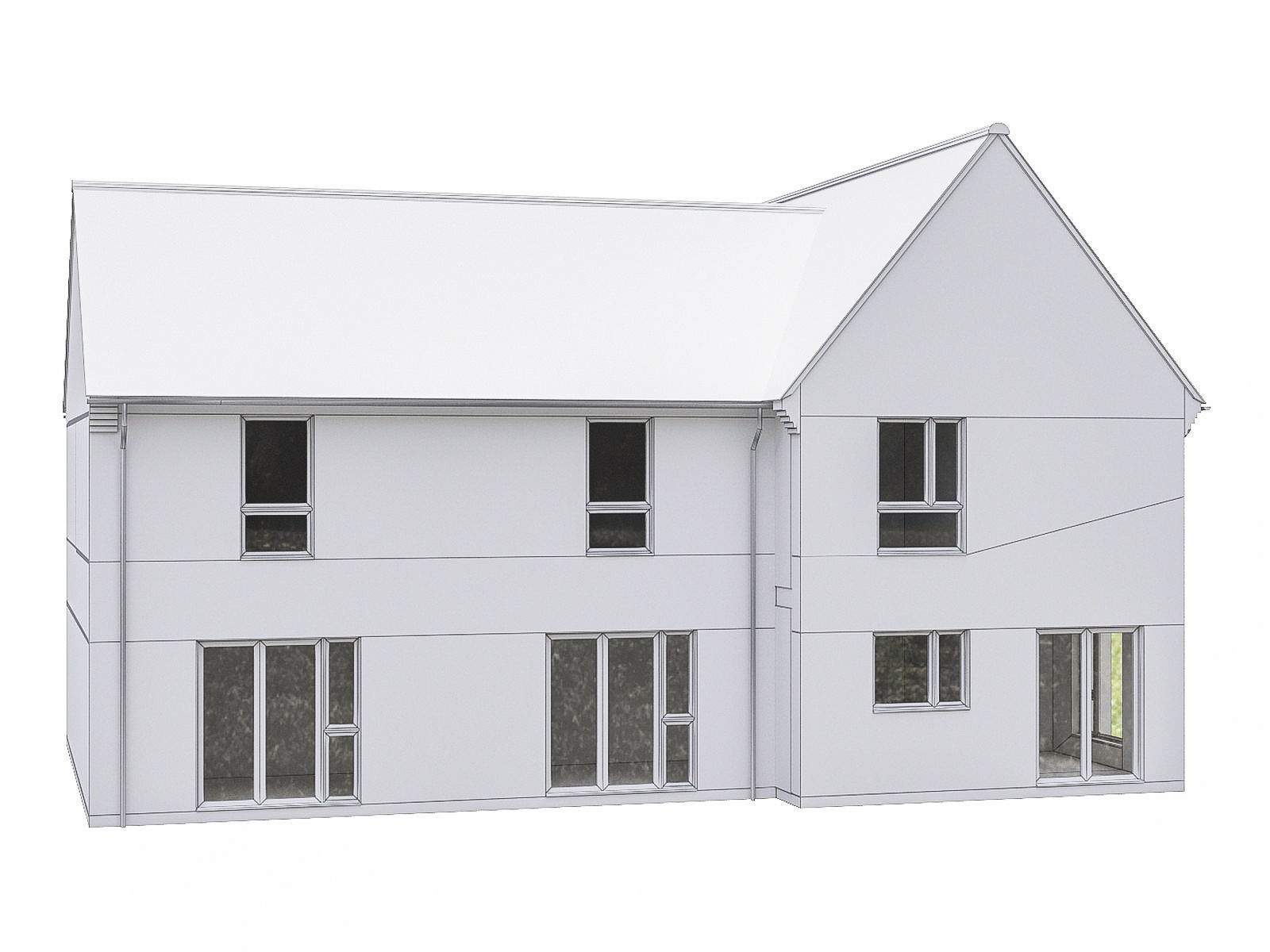 Neighborhood Houses P22 Low-poly 3D model_5