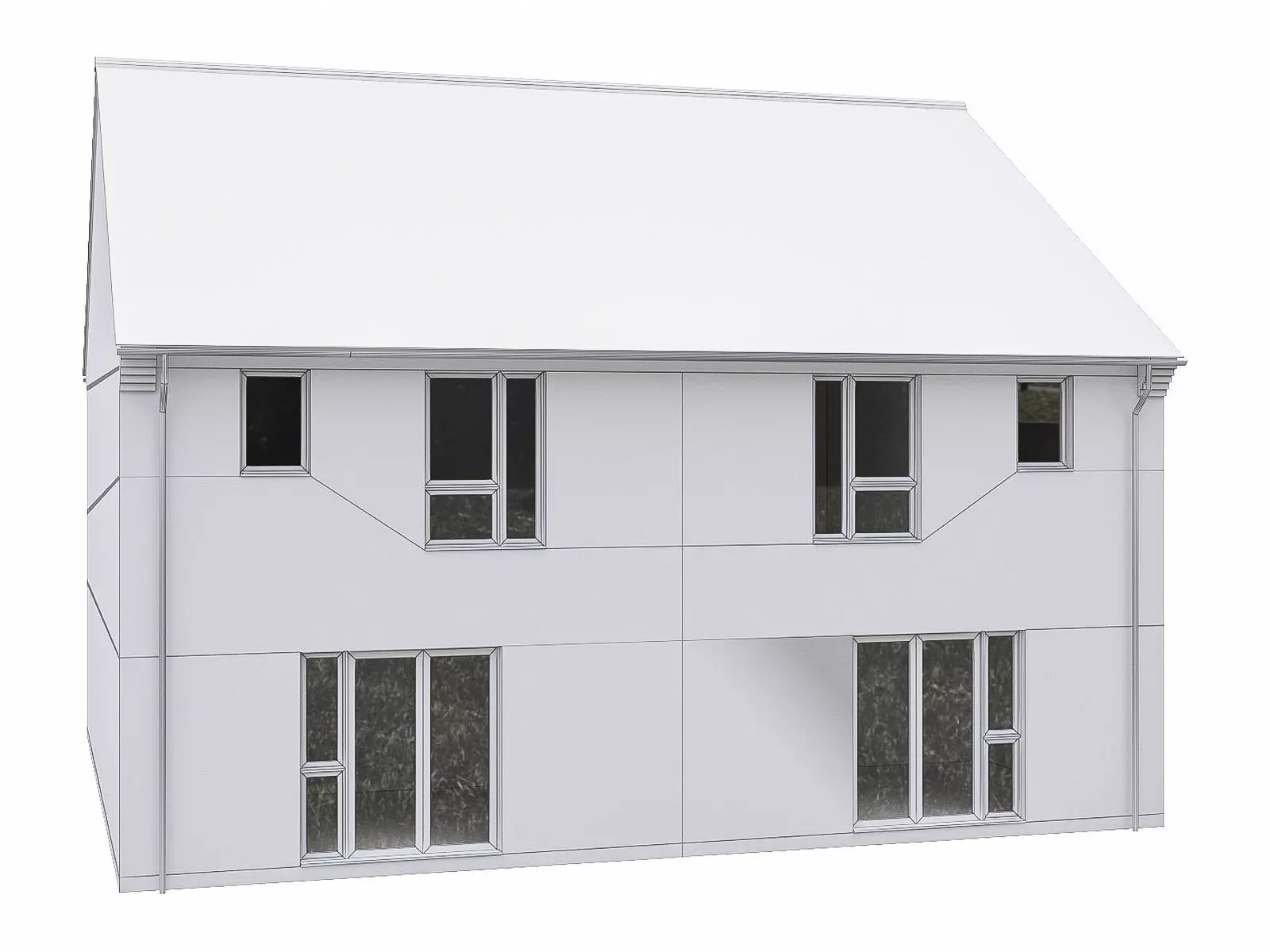 Neighborhood Houses P19 Low-poly 3D model_0
