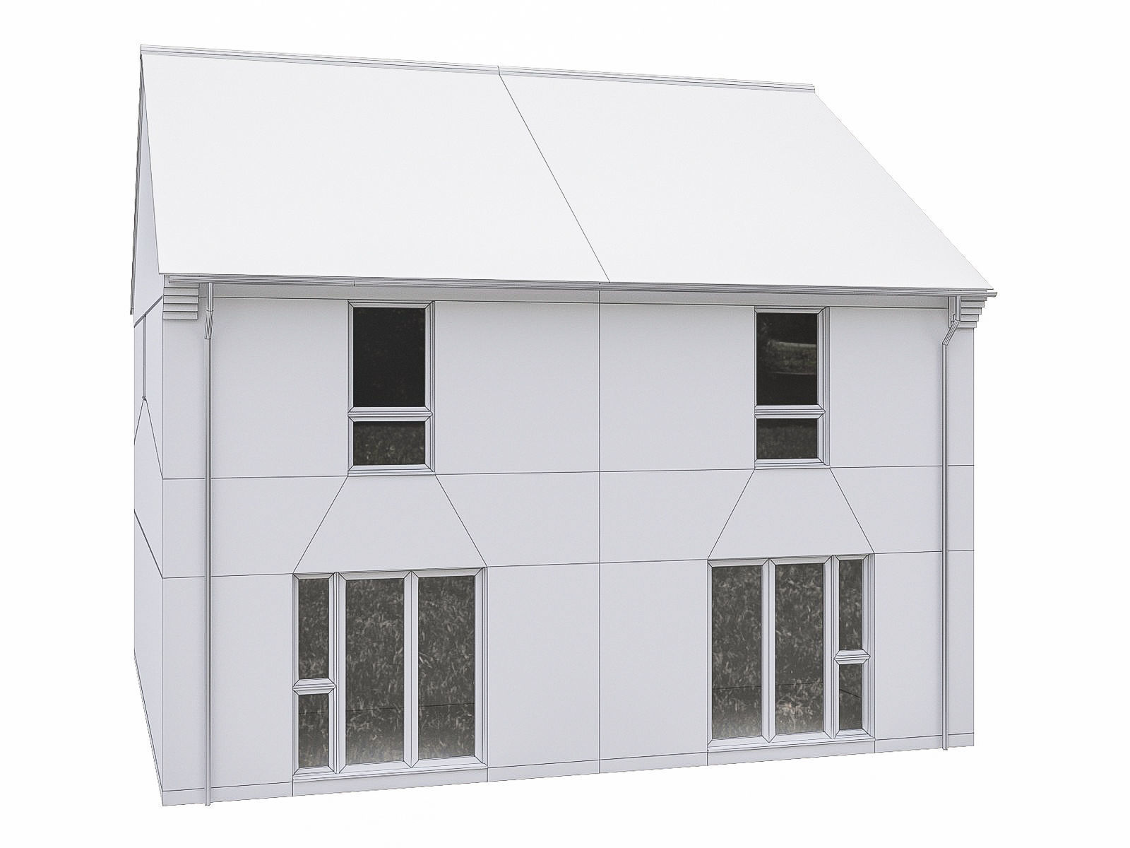 Neighborhood Houses P16 Low-poly 3D model_2