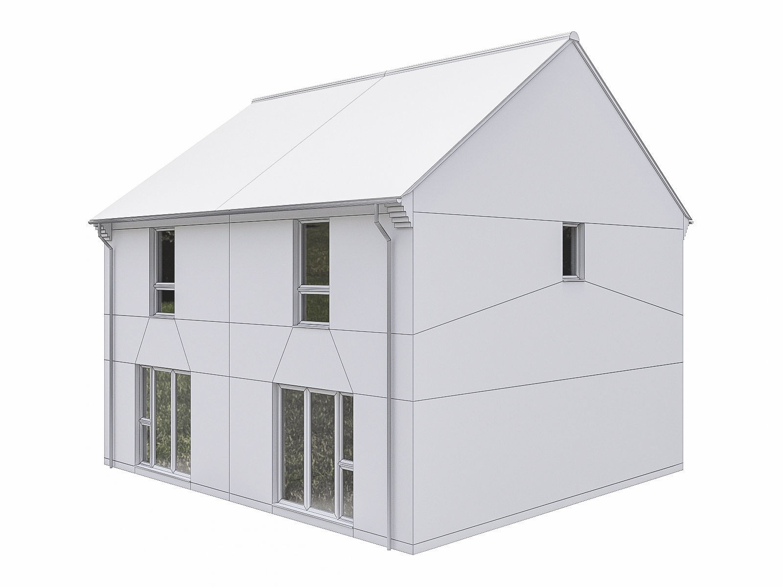 Neighborhood Houses P16 Low-poly 3D model_5
