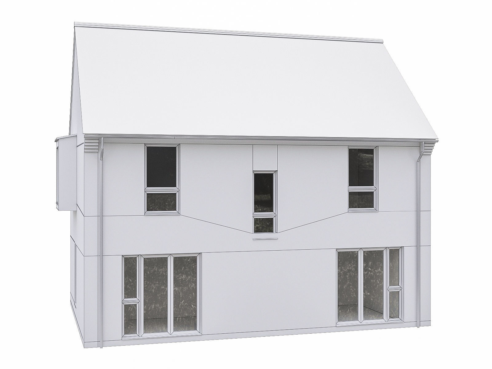 Neighborhood Houses P13 Low-poly 3D model_5