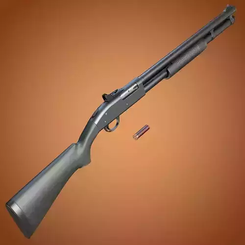 Mossberg 590 shotgun with ghost-ring sight