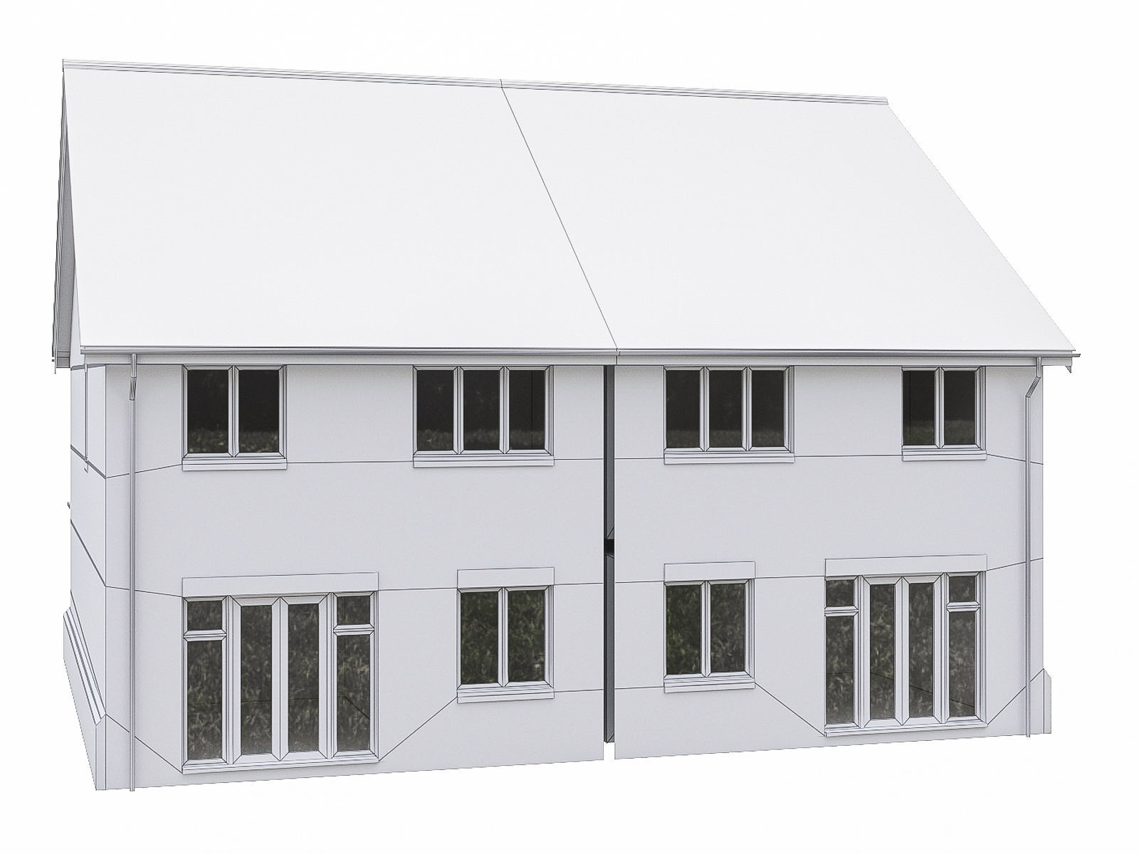 Neighborhood Houses P07 Low-poly 3D model_5