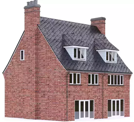 English Brick House 26 Low-poly 3D model