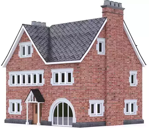 English Brick House 24 Low-poly 3D model
