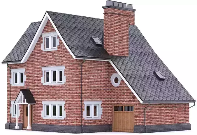 English Brick House 23 Low-poly 3D model