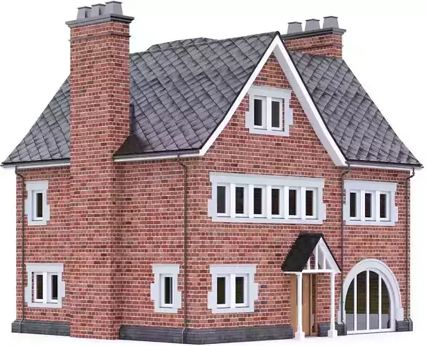 English Brick House 19 Low-poly 3D model