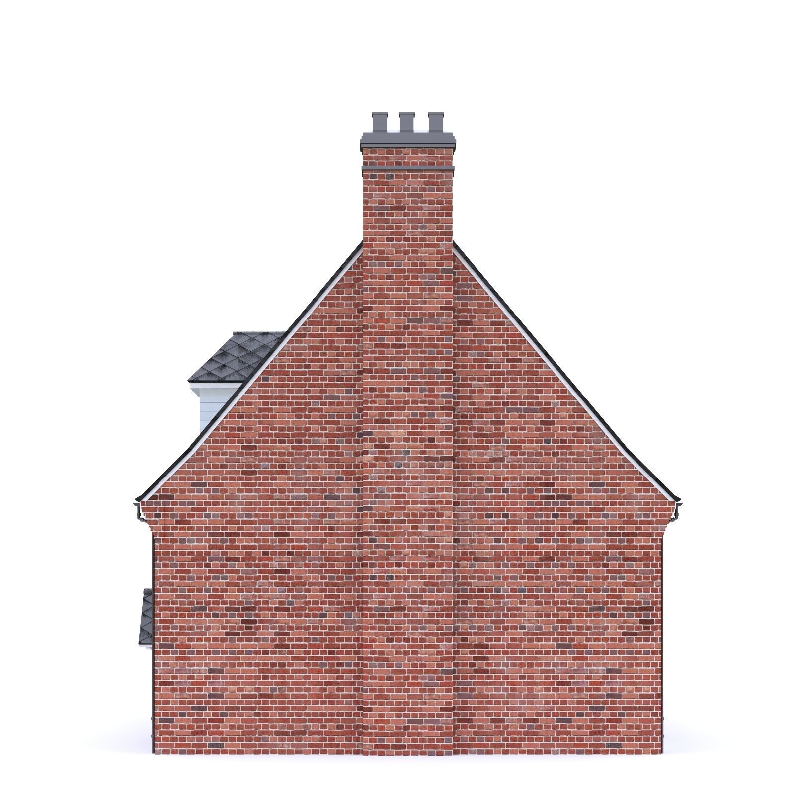 English Brick House 17 Low-poly 3D model_13