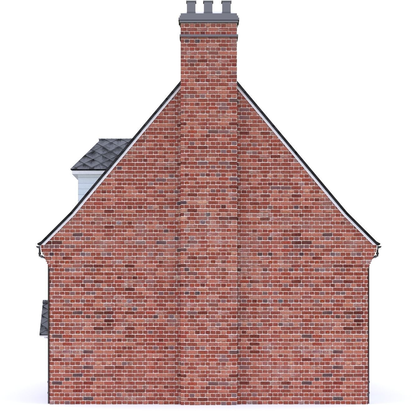 English Brick House 17 Low-poly 3D model_17