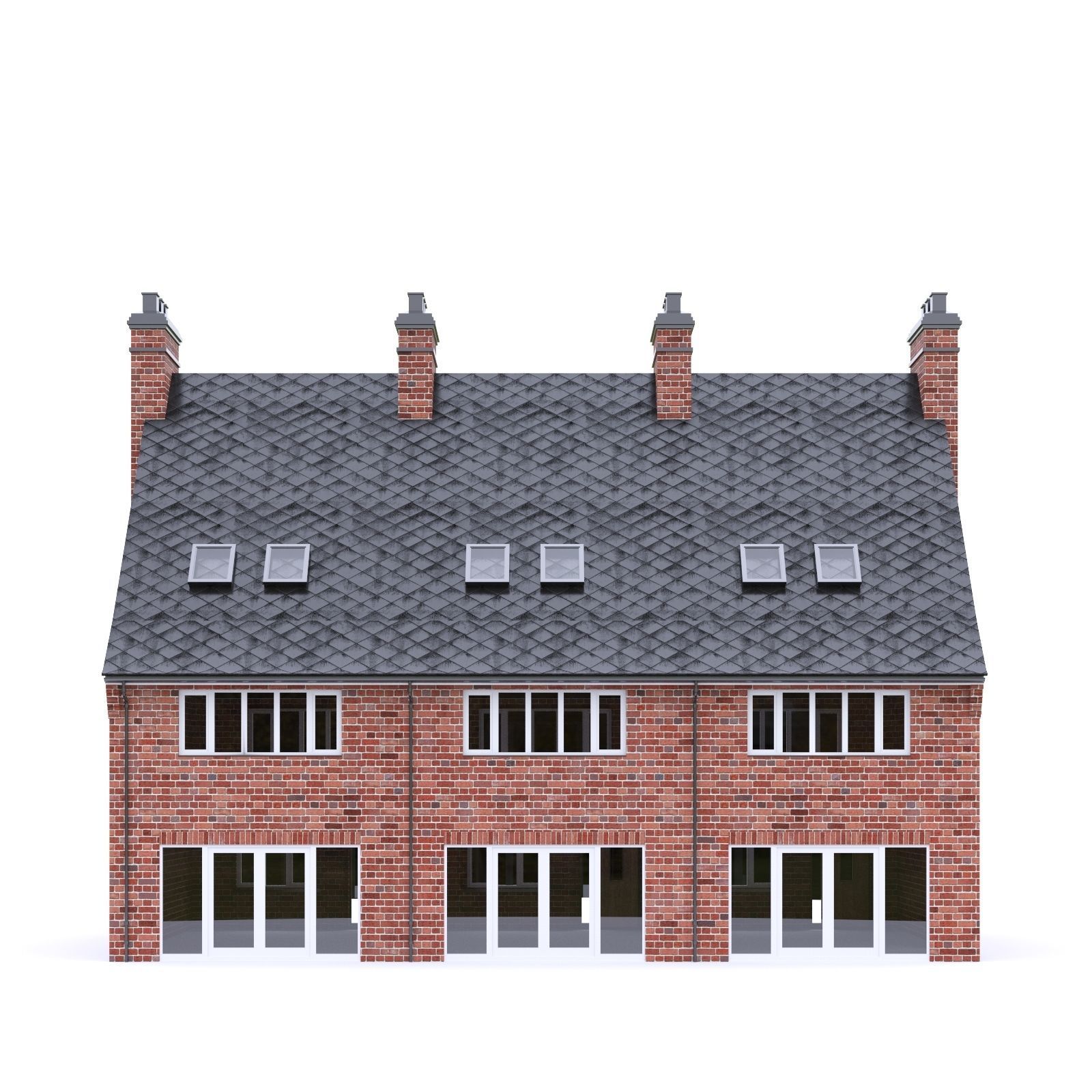 English Brick House 17 Low-poly 3D model_2